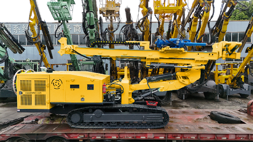 智启新程，助力舟山｜钻神DH180C多功能履带钻机顺利启运，以数据赋能基建攻坚